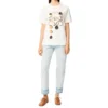 Alphabet Printing Short Sleeve White S359333Xbp