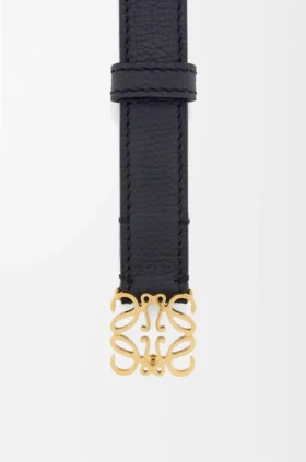 Anagram Belt in Pebble Grain Calfskin