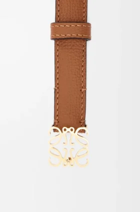 Anagram Belt in Pebble Grain Calfskin