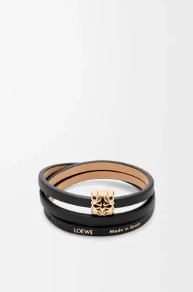 Anagram Bombé Twist Bracelet in Calfskin Anagram Bombé Twist Bracelet in Calfskin