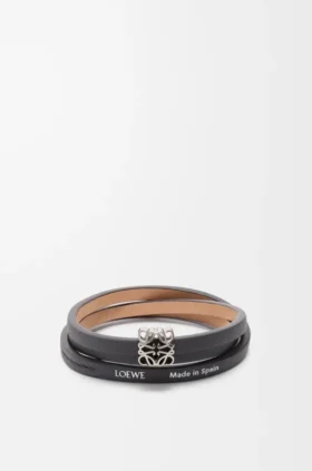 Anagram Bombé Twist Bracelet in Calfskin