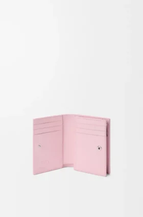 Anagram Compact Wallet in Pebble Grained Calfskin