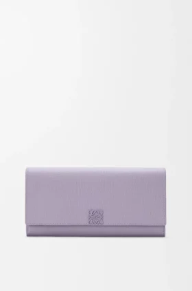 Anagram Continental Wallet in Pebble Grained Calfskin