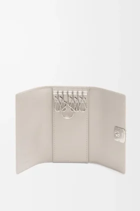 Anagram Key Case in Pebble Grained Calfskin