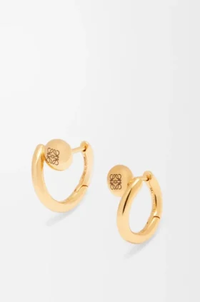 Anagram Pebble Mini Hoop Earrings in Sterling Silver