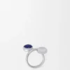 Anagram Pebble Ring in Sterling Silver and Lapis Lazuli