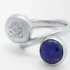 Anagram Pebble Ring in Sterling Silver and Lapis Lazuli