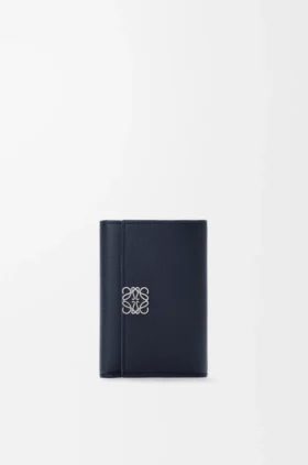 Anagram Small Vertical Wallet in Pebble Grained Calfskin