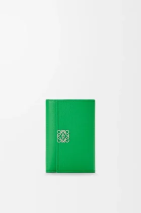 Anagram Small Vertical Wallet in Pebble Grained Calfskin