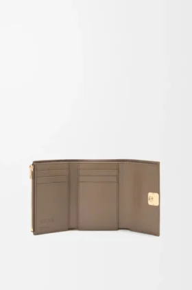 Anagram Small Vertical Wallet in Pebble Grained Calfskin
