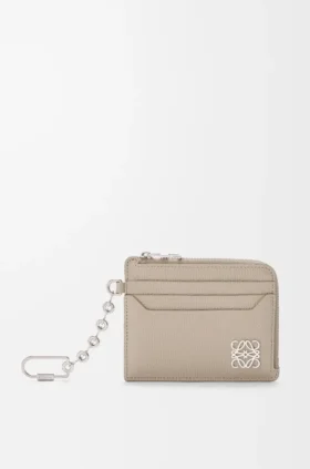 Anagram Square Coin Cardholder in Pebble Grained Calfskin