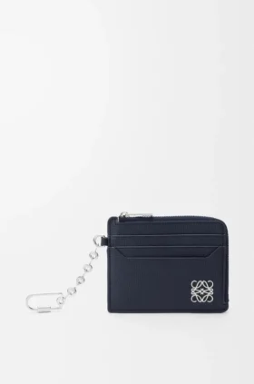 Anagram Square Coin Cardholder in Pebble Grained Calfskin