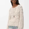 Anagram Sweater in Cotton and Wool Blend Anagram Sweater in Cotton and Wool Blend