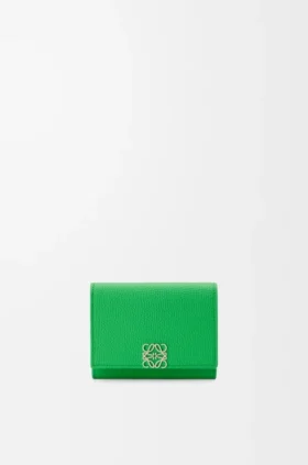 Anagram Trifold Wallet in Pebble Grained Calfskin