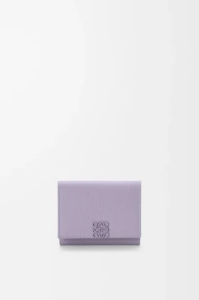 Anagram Trifold Wallet in Pebble Grained Calfskin