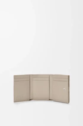 Anagram Trifold Wallet in Pebble Grained Calfskin