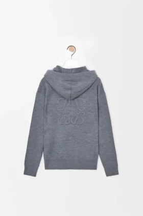 Anagram Zip-Up Hoodie in Wool