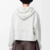 Anagram Zip-Up Hoodie in Wool