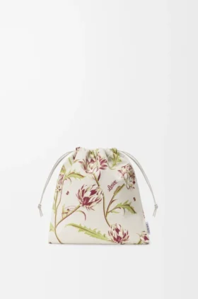 Artichoke Small Drawstring Pouch in Canvas