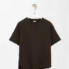 Asymmetric T-Shirt in Cotton Blend