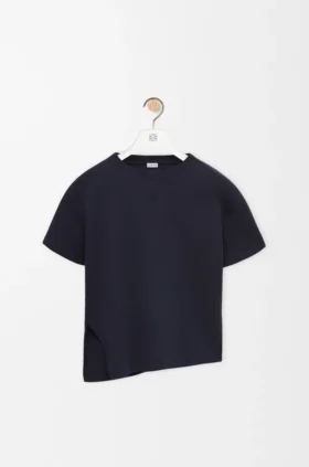 Asymmetric T-Shirt in Cotton Blend