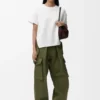 Asymmetric T-Shirt in Cotton Blend