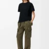 Asymmetric T-Shirt in Cotton Blend