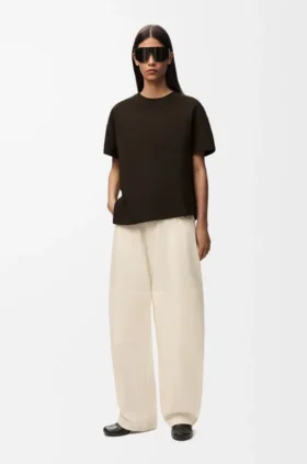Asymmetric T-Shirt in Cotton Blend