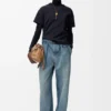 Asymmetric T-Shirt in Cotton Blend