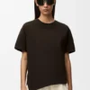 Asymmetric T-Shirt in Cotton Blend