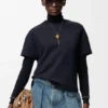 Asymmetric T-Shirt in Cotton Blend