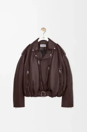 Balloon Biker Jacket in Nappa Lambskin