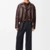 Balloon Biker Jacket in Nappa Lambskin Balloon Biker Jacket in Nappa Lambskin