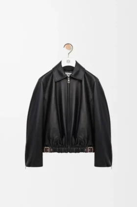 Belted Jacket in Nappa Lambskin