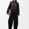Belted Jacket in Nappa Lambskin Belted Jacket in Nappa Lambskin