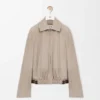 Belted Jacket in Suede Goatskin Belted Jacket in Suede Goatskin