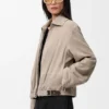 Belted Jacket in Suede Goatskin Belted Jacket in Suede Goatskin