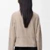 Belted Jacket in Suede Goatskin Belted Jacket in Suede Goatskin