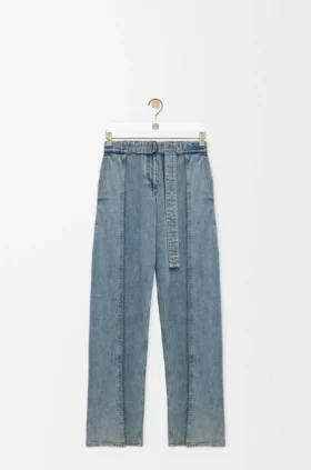Belted Jeans in Denim Belted Jeans in Denim