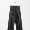 Belted Trousers in Nappa Lambskin