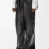 Belted Trousers in Nappa Lambskin