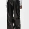 Belted Trousers in Nappa Lambskin