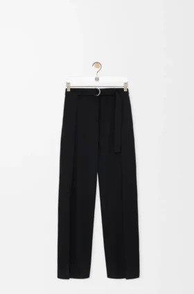 Belted Trousers in Wool
