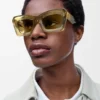 Beveled Cateye Sunglasses