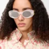 Beveled Oval Maxi Anagram Sunglasses