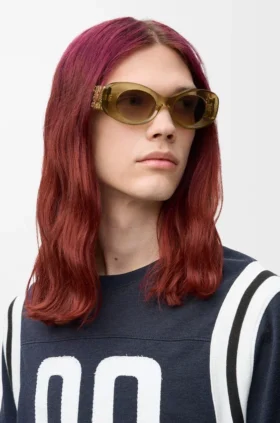 Beveled Oval Maxi Anagram Sunglasses