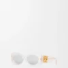 Beveled Oval Maxi Anagram Sunglasses