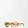 Beveled Oval Maxi Anagram Sunglasses