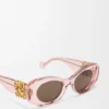 Beveled Oval Maxi Anagram Sunglasses