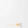 Beveled Oval Maxi Anagram Sunglasses